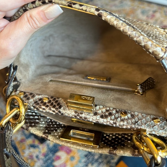 Fendi Mini Python Iconic Peekaboo Bag - Picture 13 of 15